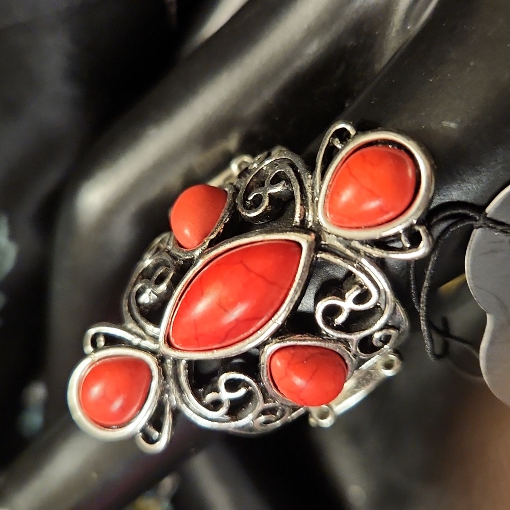 Paparazzi Red Knuckle Ring - 3